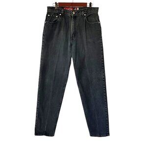 VTG USA Levis Silver Tab Loose High Rise Jeans Black Womens 13/14 Long (29x32)